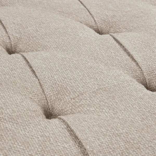 Benches & Ottomans-Kirkland's Home Oatmeal Tufted Square Ottoman Tan