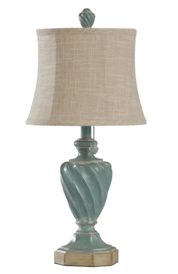 Table Lamps-Kirkland's Home Ocean Blue And Gold Table Lamp Tan