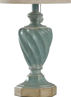 Table Lamps-Kirkland's Home Ocean Blue And Gold Table Lamp Tan