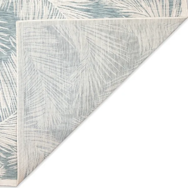 Outdoor Rugs-Kirkland's Home Ocean Blue Palm Leaves Outdoor Area Rug, 6X9 Blue/White