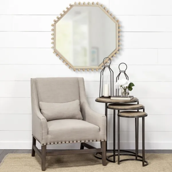 Framed Mirrors-Kirkland's Home Octagon Beaded Edge Framed Wall Mirror