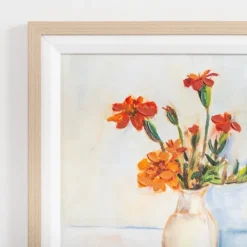 Framed Art-Kirkland's Home October Marigold Framed Art Print Orange/Red/Ivory