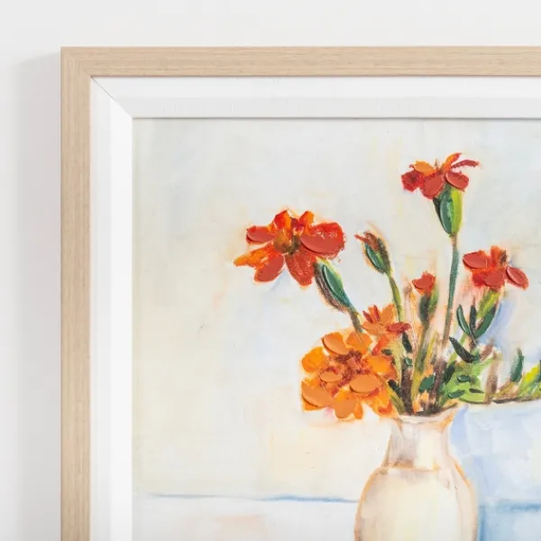 Framed Art-Kirkland's Home October Marigold Framed Art Print Orange/Red/Ivory