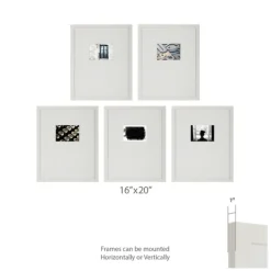 Gallery Wall Frames-Kirkland's Home Offset Mat 5X7 5-Pc. Gallery Wall Frame Set White