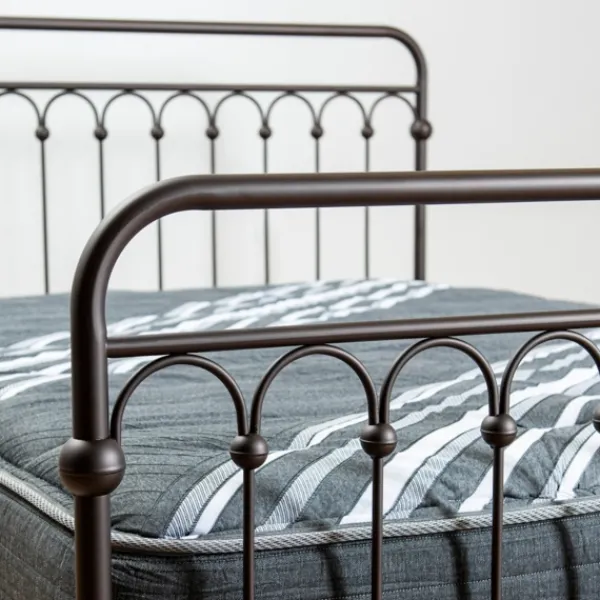 Beds & Headboards-Kirkland's Home Oil Rubbed Bronze Metal Platform Queen Bed Brown
