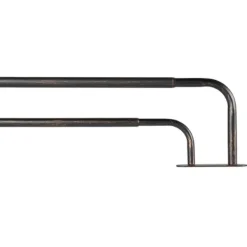 Curtain Rods & Hardware-Kirkland's Home Oiled Bronze Fetter Double Curtain Rod, 120 In.