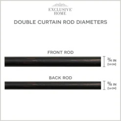 Curtain Rods & Hardware-Kirkland's Home Oiled Bronze Fetter Double Curtain Rod, 120 In.