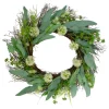Wreaths-Kirkland's Home Olive Branch And Flower Buds Spiral Wreath Green