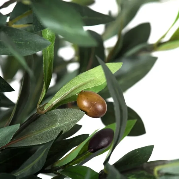Trees & Topiaries-Kirkland's Home Olive Tree In Black Planter, 50 In.