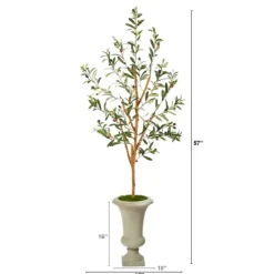 Trees & Topiaries-Kirkland's Home Olive Tree In Sandy Urn Planter