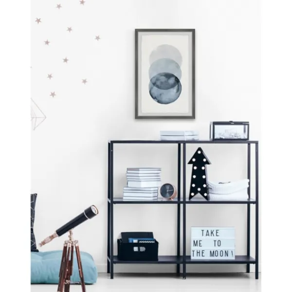 Framed Art-Kirkland's Home Ombre Overlapping Circles Giclee Framed Art Print Blue/White
