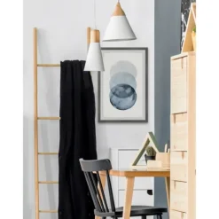 Framed Art-Kirkland's Home Ombre Overlapping Circles Giclee Framed Art Print Blue/White