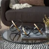 Statues & Figurines-Kirkland's Home Onyx And Gold 3-Pc. Orb Sculpture Set Black/Gold