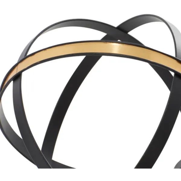Statues & Figurines-Kirkland's Home Onyx And Gold 3-Pc. Orb Sculpture Set Black/Gold