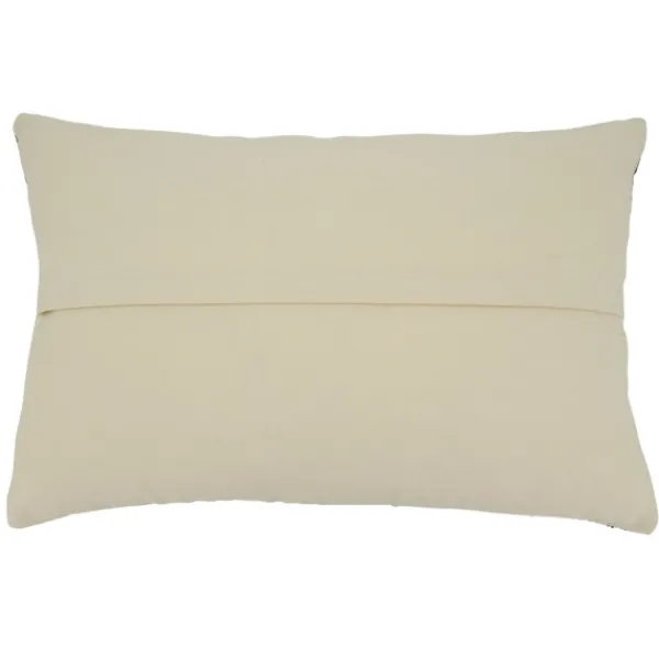 Pillows-Kirkland's Home Onyx Corded Line Stripe Lumbar Throw Pillow Black/Gray/White