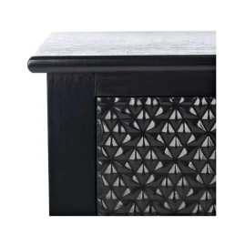 Console Tables-Kirkland's Home Onyx Raised Texture Diamond Console Table Black