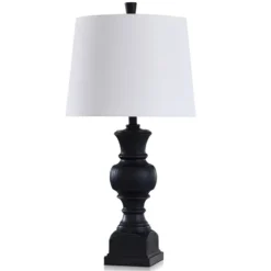 Table Lamps-Kirkland's Home Onyx Wood Grain Table Lamp Black