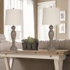 Table Lamps-Kirkland's Home Opal Rustic Wood Table Lamps, Set Of 2 Gray
