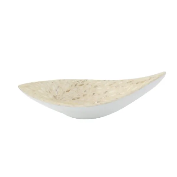 Decorative Bowls & Jars-Kirkland's Home Opalescent Mussel Shell Inlay Bowl White/Ivory