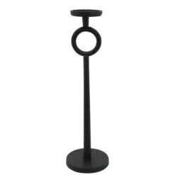 Candle Holders-Kirkland's Home Open Circle Taper Candle Holder, 21 In. Black