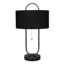Table Lamps-Kirkland's Home Open Metal Loop Table Lamp Black