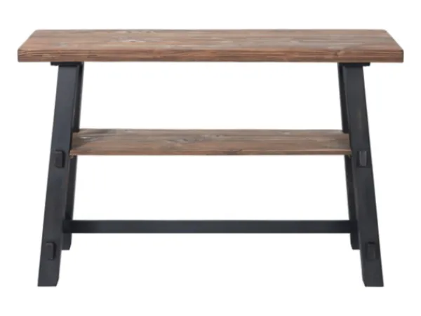 Console Tables-Kirkland's Home Open Pine Wood Sawhorse Console Table Brown