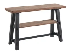 Console Tables-Kirkland's Home Open Pine Wood Sawhorse Console Table Brown