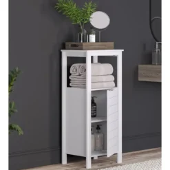 Cabinets & Sideboards-Kirkland's Home Open Shelf Cabinet White