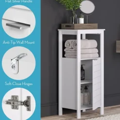 Cabinets & Sideboards-Kirkland's Home Open Shelf Cabinet White