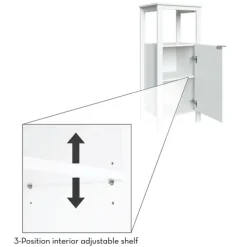 Cabinets & Sideboards-Kirkland's Home Open Shelf Cabinet White