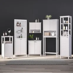 Cabinets & Sideboards-Kirkland's Home Open Shelf Cabinet White