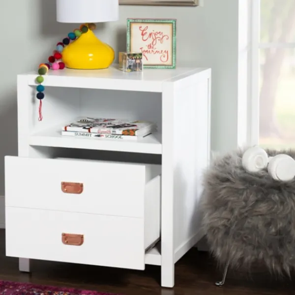 Accent & End Tables-Kirkland's Home Open Shelf Wood Accent Table White