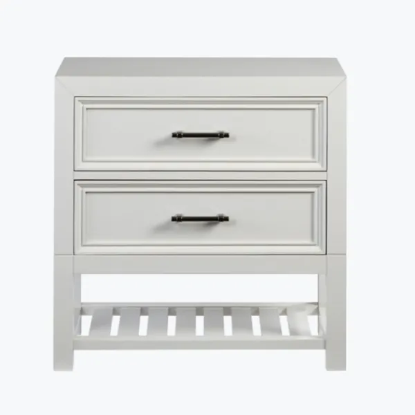 Nightstands-Kirkland's Home Open Slat Serena Nightstand White