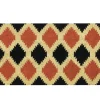 Doormats-Kirkland's Home Orange And Black Western Diamond Doormat Black/Orange/Ivory
