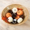 Bowl Filler-Kirkland's Home Orange And Buffalo Check Mini Pumpkin Filler Orange/White