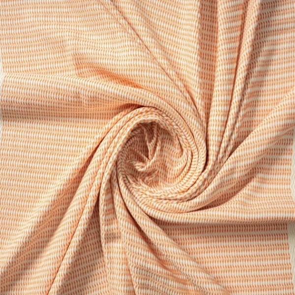 Blankets & Throws-Kirkland's Home Orange And White Stripes Cotton Throw Orange/White