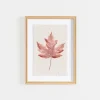 Framed Art-Kirkland's Home Orange Maple Leaf Framed Art Print White/Orange