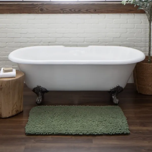 Bathroom Rugs-Kirkland's Home Oregano Chenille Bath Mat, 60 In. Green