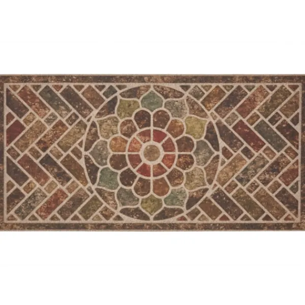 Doormats-Kirkland's Home Ornamental Brick Entry Doormat Brown