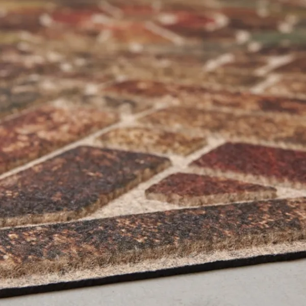 Doormats-Kirkland's Home Ornamental Brick Entry Doormat Brown