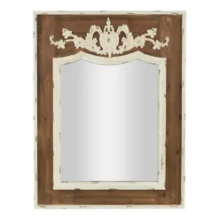 Decorative Mirrors-Kirkland's Home Ornate Antique White Wood Wall Mirror
