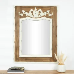 Decorative Mirrors-Kirkland's Home Ornate Antique White Wood Wall Mirror