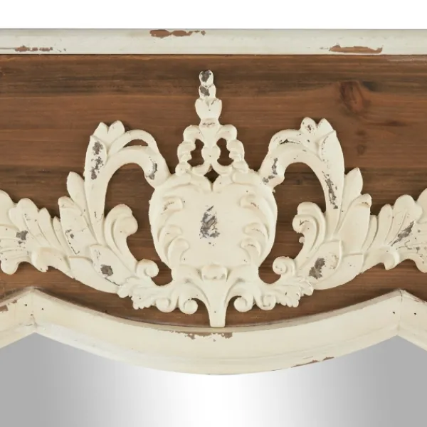 Decorative Mirrors-Kirkland's Home Ornate Antique White Wood Wall Mirror