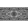 Doormats-Kirkland's Home Ornate Art Deco Rubber Doormat, 48X22 In. Black