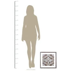 Wall Plaques-Kirkland's Home Ornate Carved Wood Tile Framed Wall Plaque White/Brown