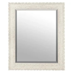 Framed Mirrors-Kirkland's Home Ornate Distressed Cream Mirror, 28.75X34.75 In.