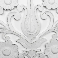 Wall Plaques-Kirkland's Home Ornate Floral Wooden Arch Wall Plaque White