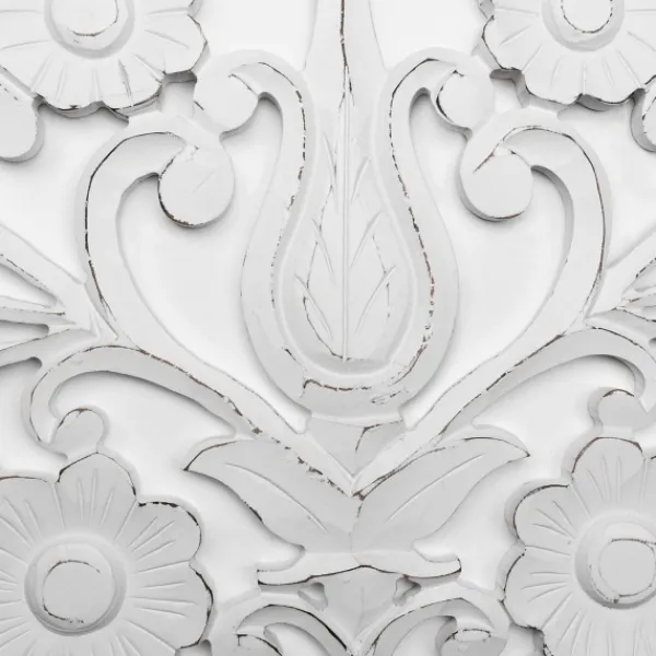 Wall Plaques-Kirkland's Home Ornate Floral Wooden Arch Wall Plaque White