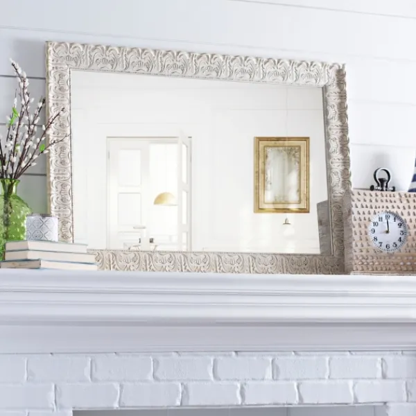 Framed Mirrors-Kirkland's Home Ornate Ivory Framed Mirror, 30.5X42.5 In.