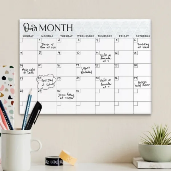 Wall Storage-Kirkland's Home Our Month Acrylic Dry Erase Board White
